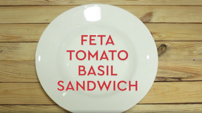 Tomato Basil Feta Sandwich