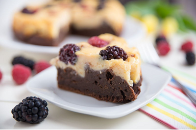 Berry And Cream Cheese Brownie