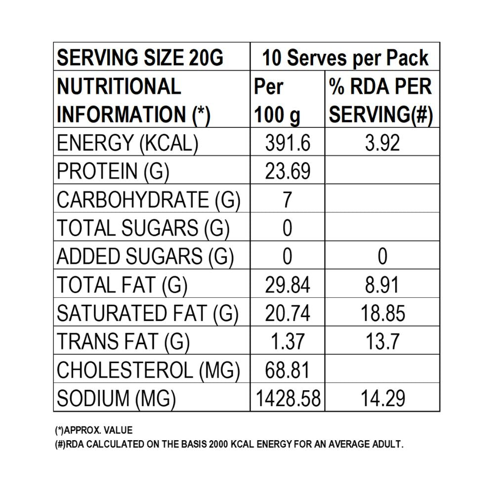 NATURAL CHEDDAR CHEESE BLOCK 200 g