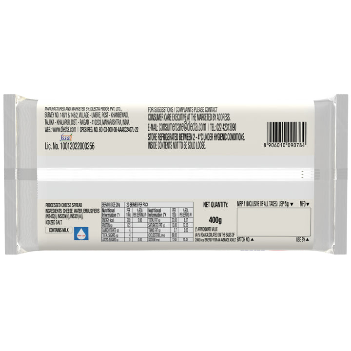 CHEESE SLICES 400 g (20 Slices)